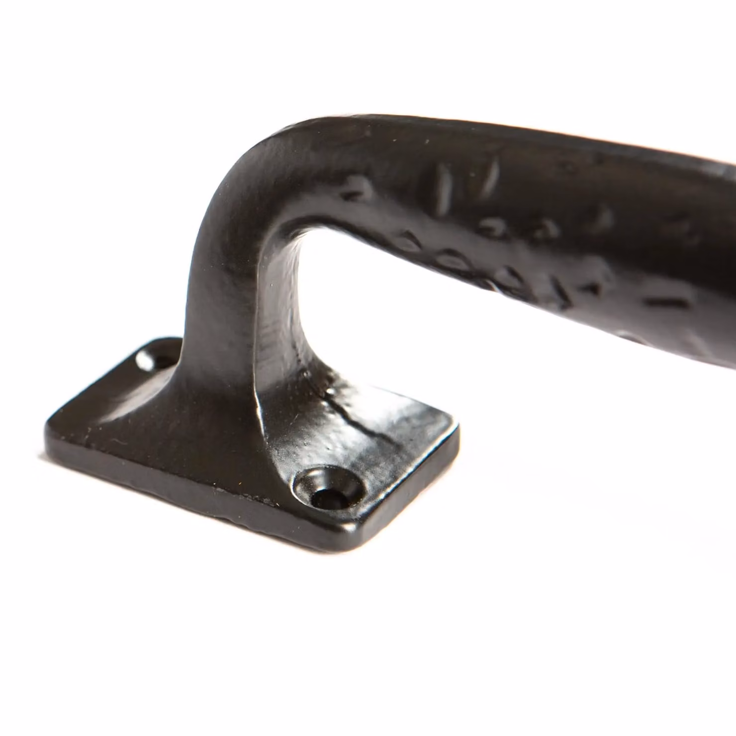 Hammer and Tongs Forged Iron Barn Door Handles in Matt Black, Pack of 4 – 3
