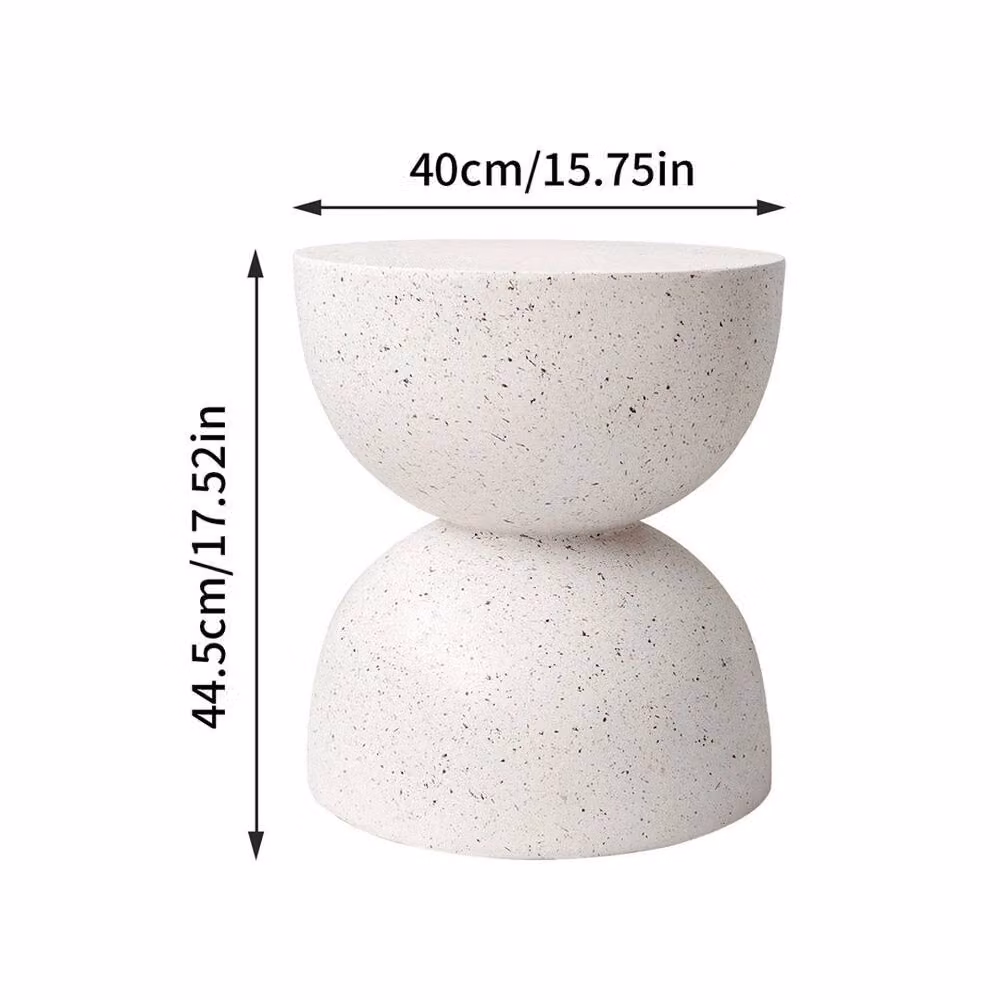 VOGREX Modern White Matt Outdoor Side Table for Garden and Terrace – 2