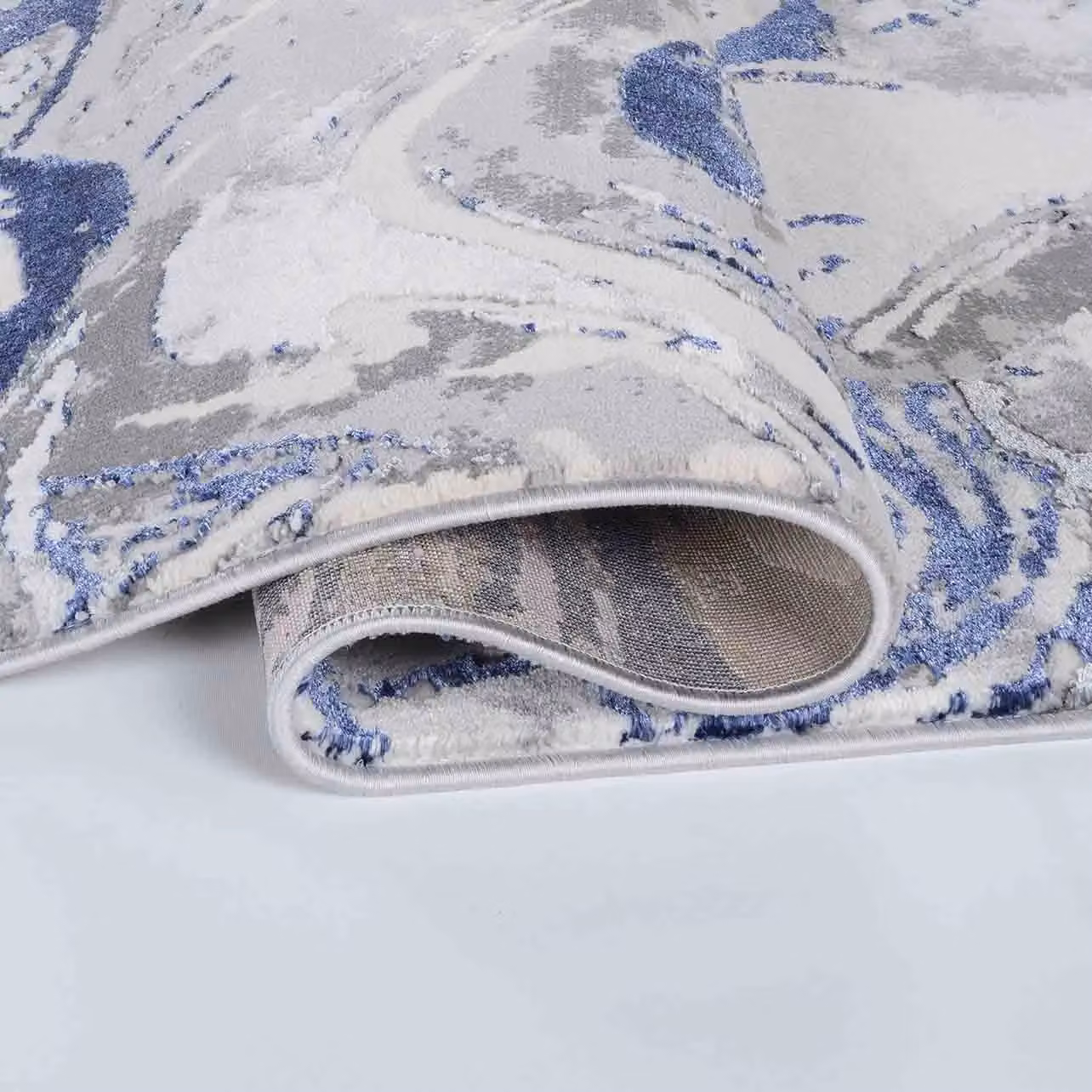Desire Rugs Styra Modern Abstract Area Rug in Blue, W/D/H: 60 x 220 cm – 2