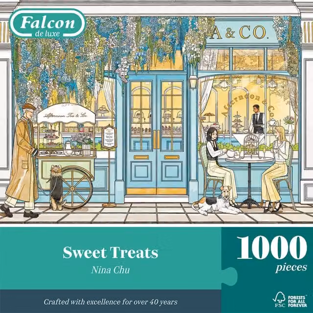 Falcon de Luxe Sweet Treats 1000 Piece Jigsaw Puzzle in Multicolour and Yellow