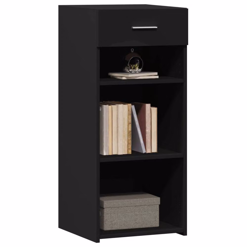 Berkfield Home Modern Black Matt Sideboard in MDF, W/D/H: 40 x 42.5 x 93 cm – 3