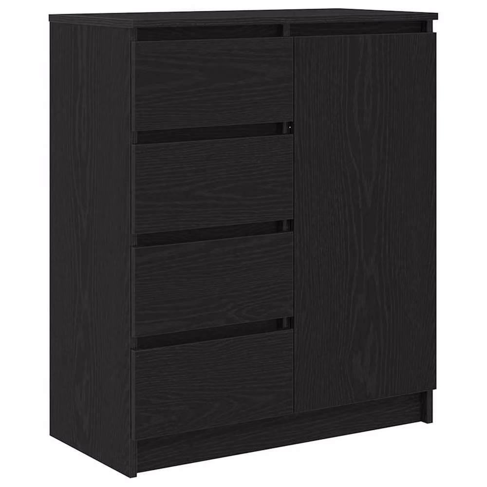 Berkfield Home Modern Sideboard with Drawers in Black Oak, W/D/H: 71 x 35 x 84 cm – 2
