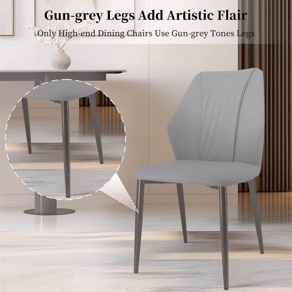 EONLION Mid-Century Grey Dining Chairs Set of 2 – 4
