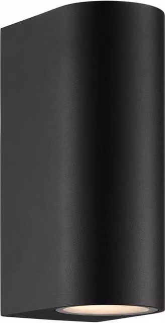 Nordlux Dion Up and Down Outdoor Wall Light in Black Metal with GU10 Socket and IP44 Rating