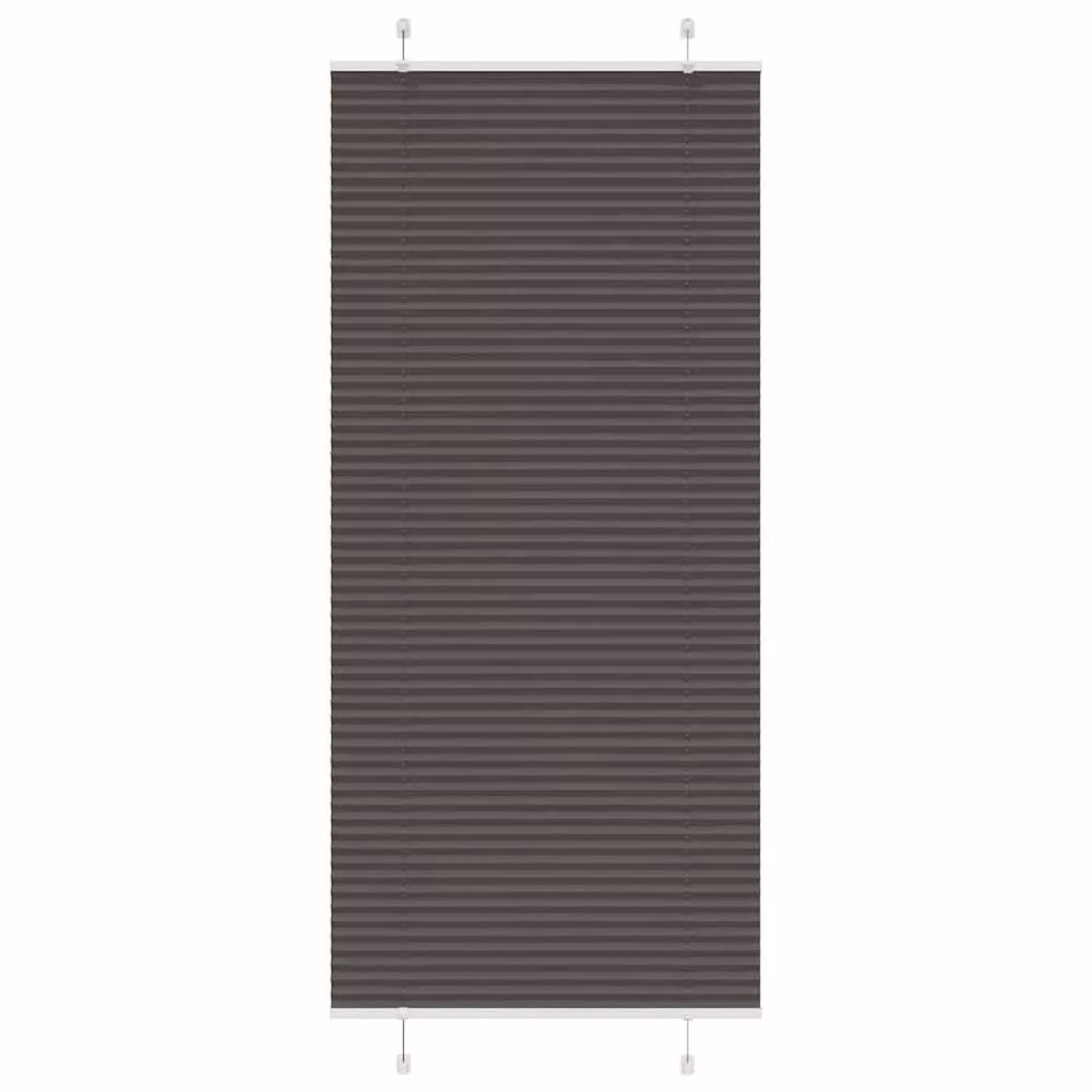 Berkfield Home Single Pleat Black Polyester Semi-Transparent Corded Blind, W: 90 cm, H: 200 cm – 2