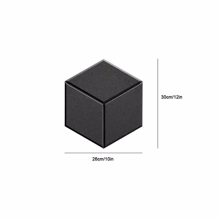 Nordara 12X Black Self-Adhesive Geometric Hexagon Acoustic Felt Tiles