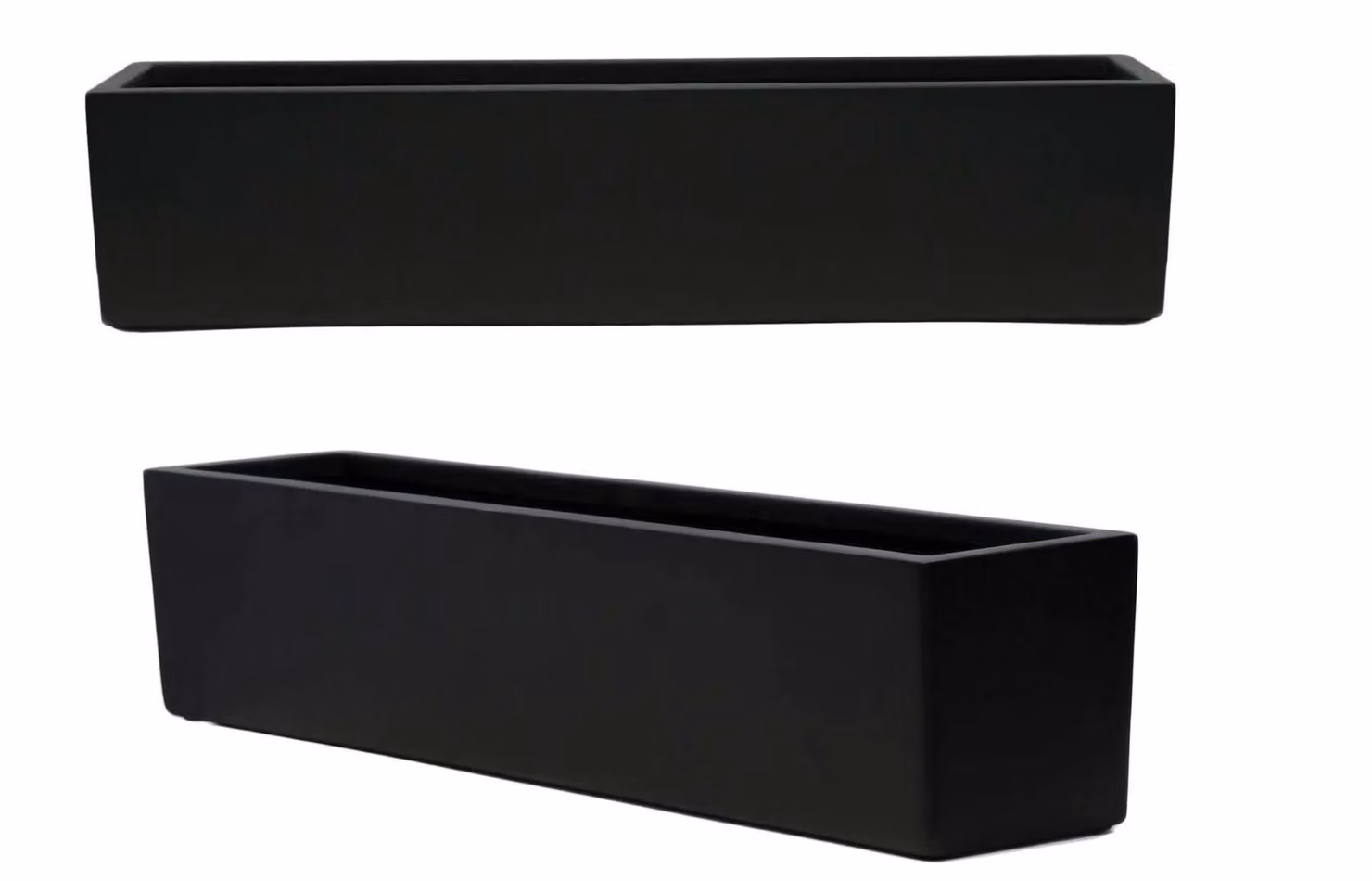 Primrose Fibreglass Herb Garden Indoor Outdoor Window Box Planter, Black, H: 20 cm, L: 76 cm – 5