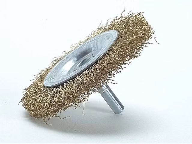Lessmann DIY Steel Wheel Brush for Paint in Gold and Multicolour