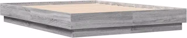 Berkfield Home Durable Small Double Bed Frame in Grey Sonoma, W/D/H: 120 x 190 x 23 cm – 1