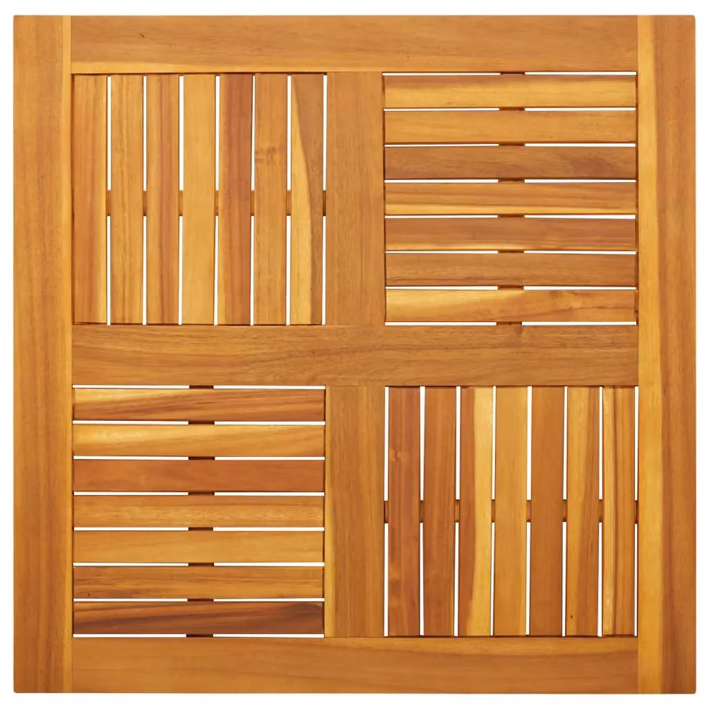 Berkfield Home Square Solid Wood Acacia Table Top, Brown, W: 80 cm, D: 80 cm, H: 2.2 cm – 2