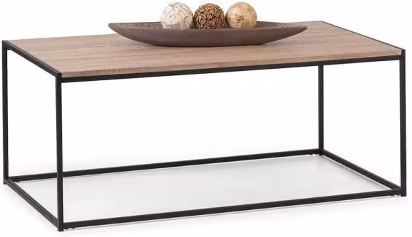 Julian Bowen Tribeca Rectangular Coffee Table in Brown and Black, W/D/H: 110 x 60 x 45 cm – 1
