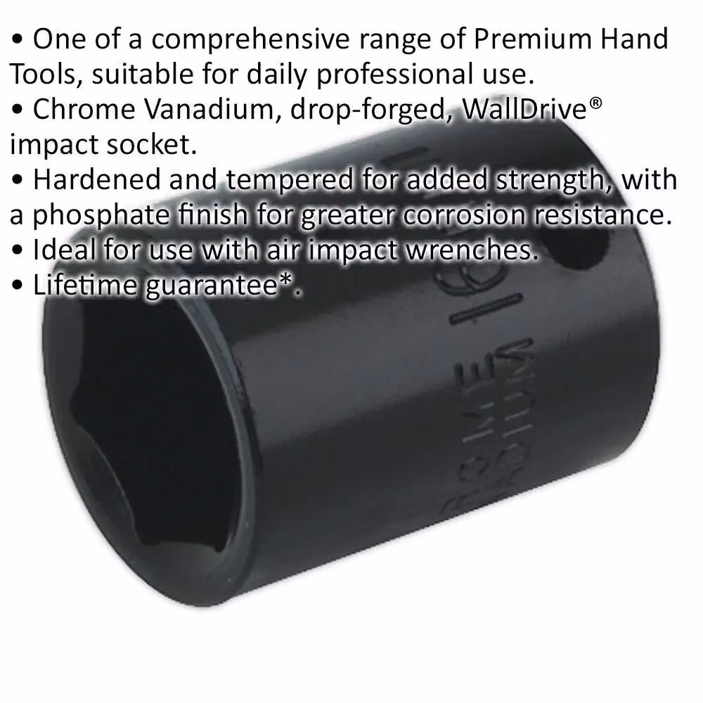 Loops 16mm Forged Impact Socket 3/8 Inch Sq Drive Chrome-Vanadium Wrench Socket – 2
