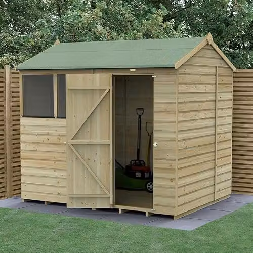 Forest Garden Rustic Wooden Gable Shed in Brown or Green – 2