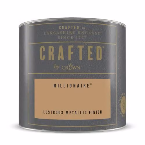 Crown Paints Metallic Millionaire Paint Tester Pot, Gold, 125ml – 3