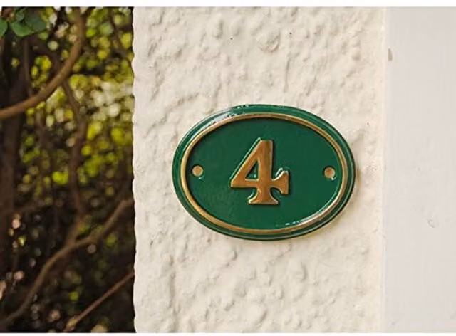 Golden Grace Oval Brass Wall Plate in Green and Gold