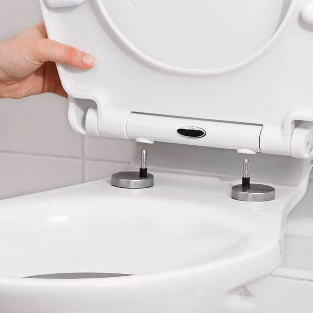 Tanness Oval Soft Close Toilet Seat with Quick Release in White