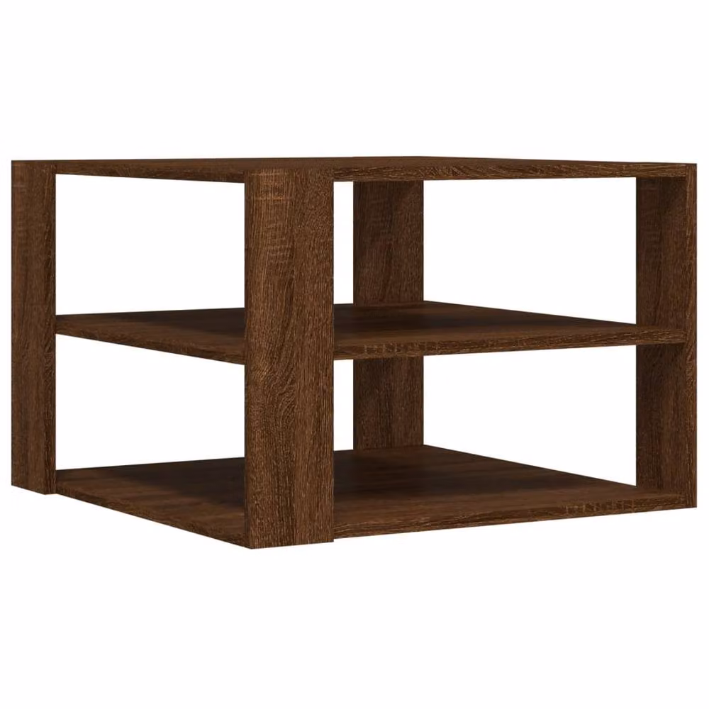 Berkfield Home Brown Oak Coffee Table, W/D/H: 59.5 x 59.5 x 40 cm – 5