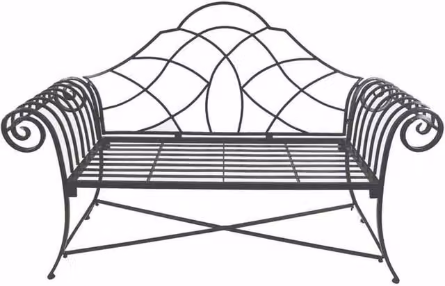 Ascalon Design Ltd Lutyn Bench in Black, W: 150 cm, D: 57 cm, H: 102 cm
