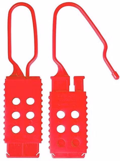 Master Lock Non-Conductive Nylon Lockout Hasp in Red and Multicolour