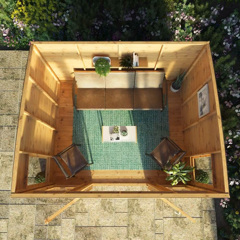 Mercia Helios Premium Summerhouse in Brown, W: 303.6 cm, D: 295 cm, H: 215.8 cm – 4