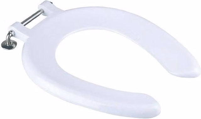 Balterley Crescent Junior Toilet Seat with Stainless Hinges in White