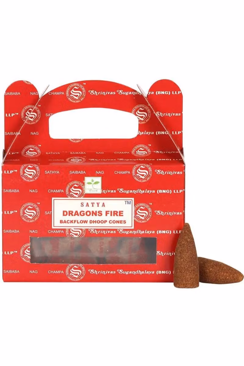Satya Dragons Fire Backflow Dhoop Cones, Set of 6 Packets, Red – 2