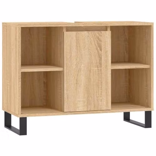 vidaXL Freestanding Bathroom Cabinet in Brown, W/D/H: 80 x 33 x 60 cm
