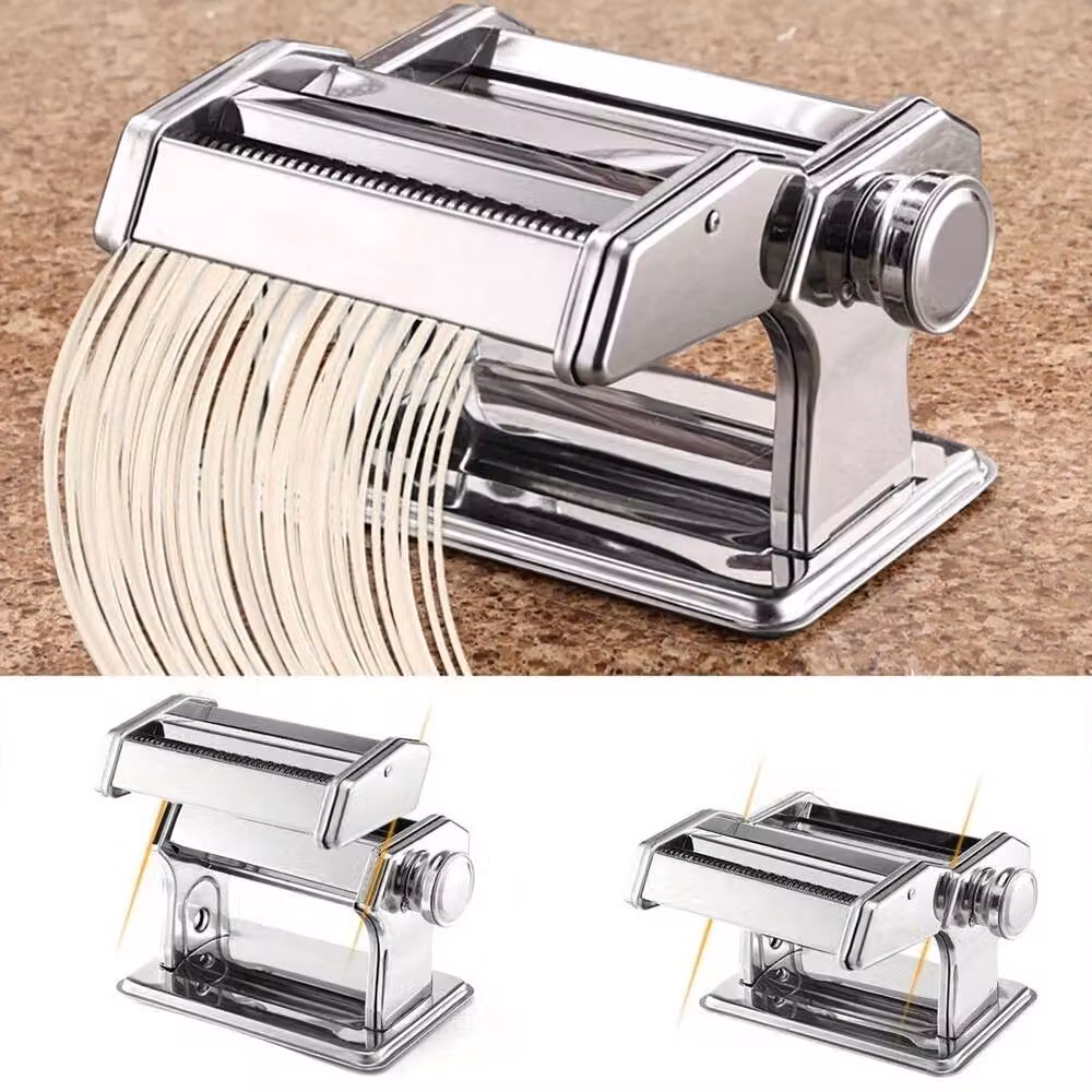 EONLION Stainless Steel Manual Spaghetti Pasta Maker Machine in Silver – 3
