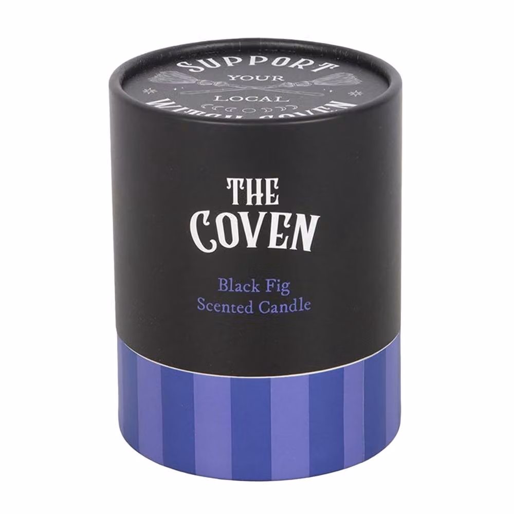 Something Different The Coven Fig Scented Glass Votive Candle in White and Black – 3