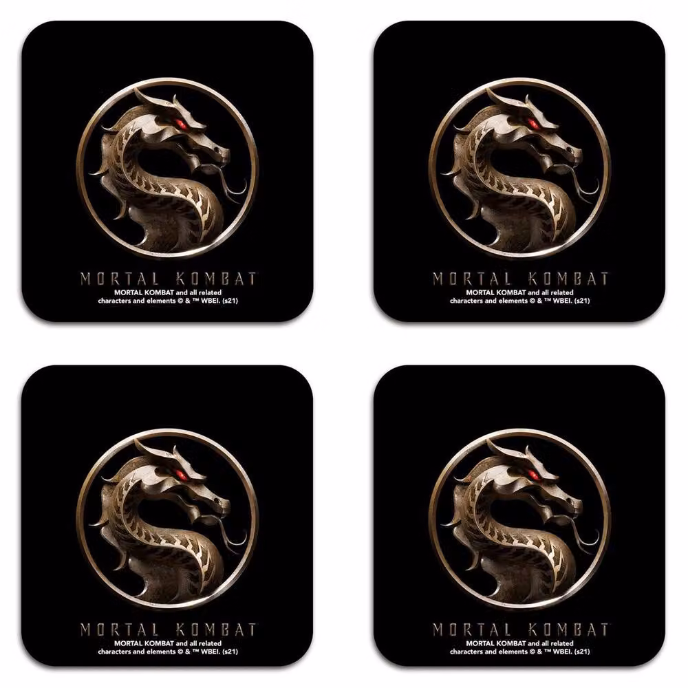 Zavvi Mortal Kombat Coaster Set, Multicolour Wood and Cork – 2
