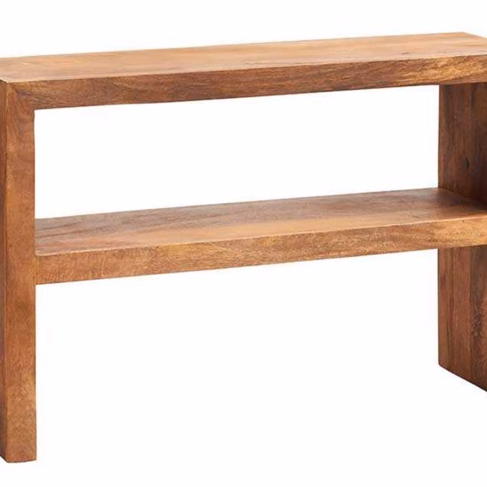 Wyld Haus Manila Manila Mango Wood Console Table with Open Shelf in Brown – 2