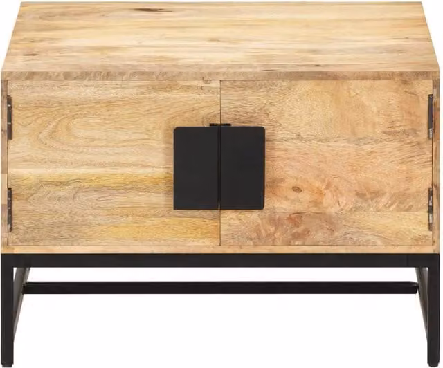 Berkfield Home Square Coffee Table in Brown Solid Mango Wood W/D/H: 67 x 67 x 45 cm – 1