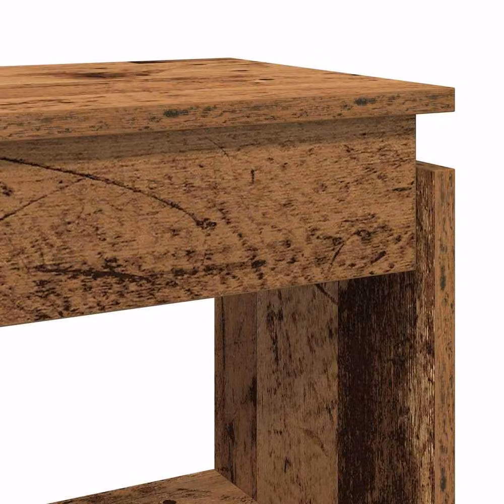 Berkfield Home Rustic Old Wood Console Table in Brown, W/D/H: 80 x 30 x 80 cm – 4