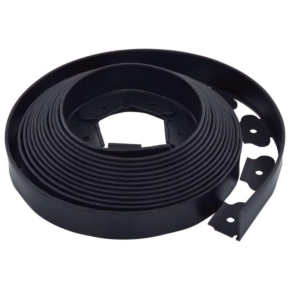 Berkfield Home Flexible Lawn Edging in Black with 30 Pegs, 10 m Length – 3