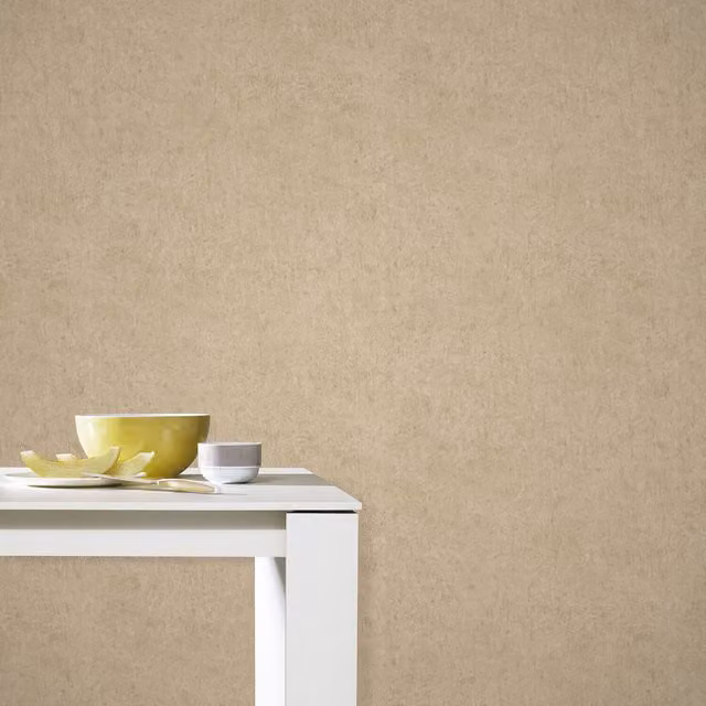 Erismann Savannah Luxury Plain Non-Woven Vinyl Wallpaper - Beige