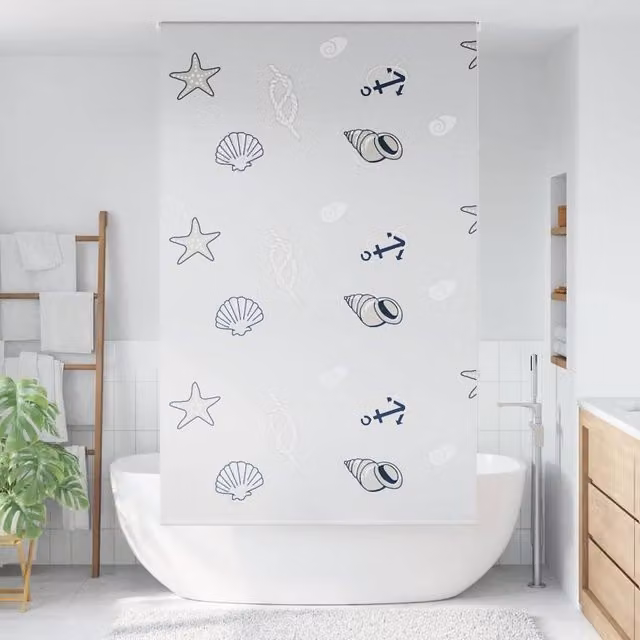 Berkfield Home Grey Opaque Shower Roller Blind, W/H: 120 x 240 cm