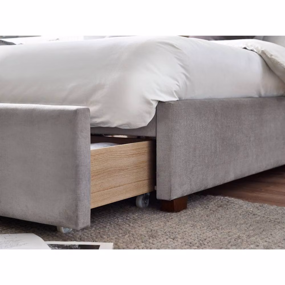 Cheshire Tide Upholstered Bed in Grey, King Size (150 x 200 cm) – 3