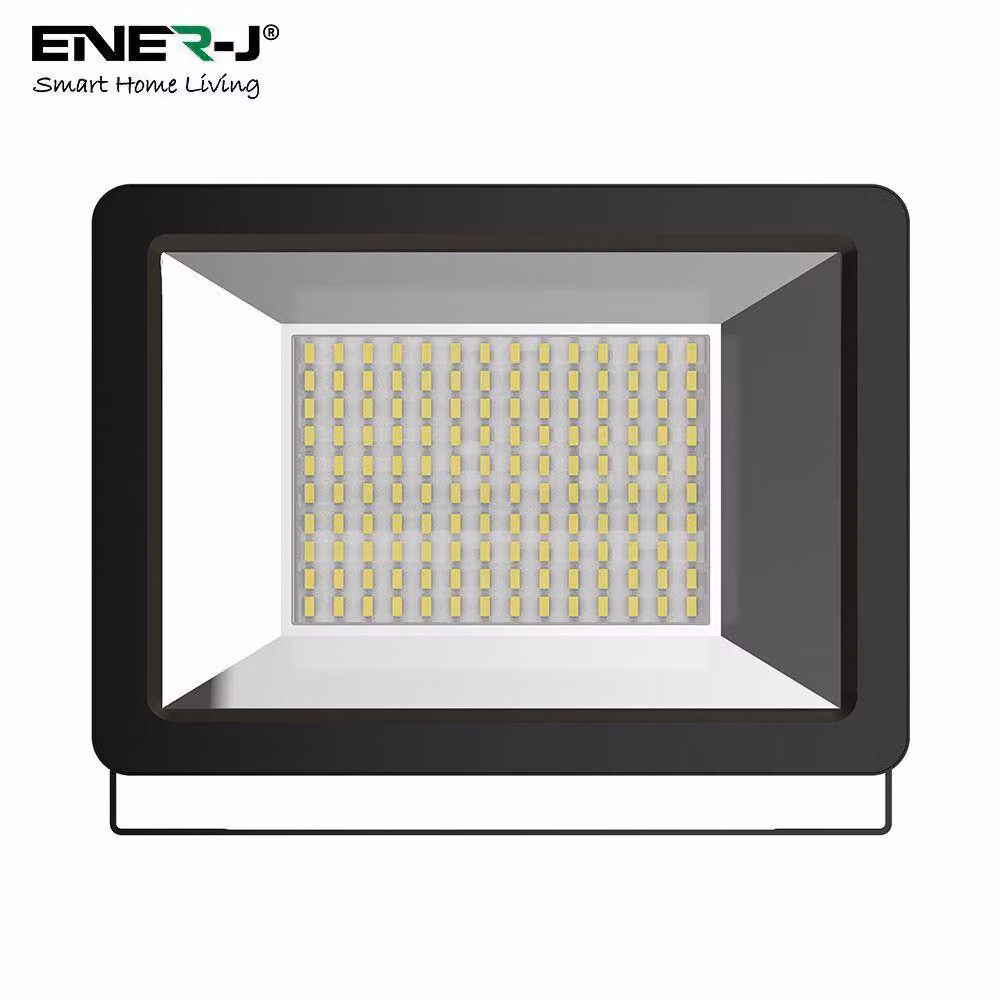 ENER-J LED SMD Non PIR Floodlight, 100W, 8000Lm, 4000K, IP65, White, Diameter: 25 cm, Height: 19 cm – 2