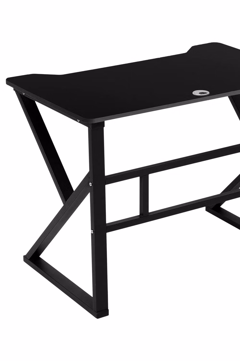 H&O Direct K-Shaped Frame Gaming Table and Office Desk in Black – 5