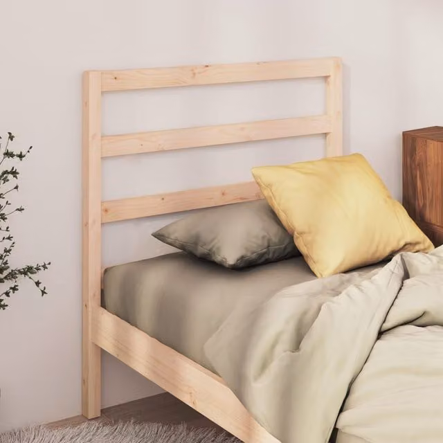 Berkfield Home Rustic Solid Wood Pine Bed Headboard, Brown, W/D/H: 95 x 4 x 100 cm – 1