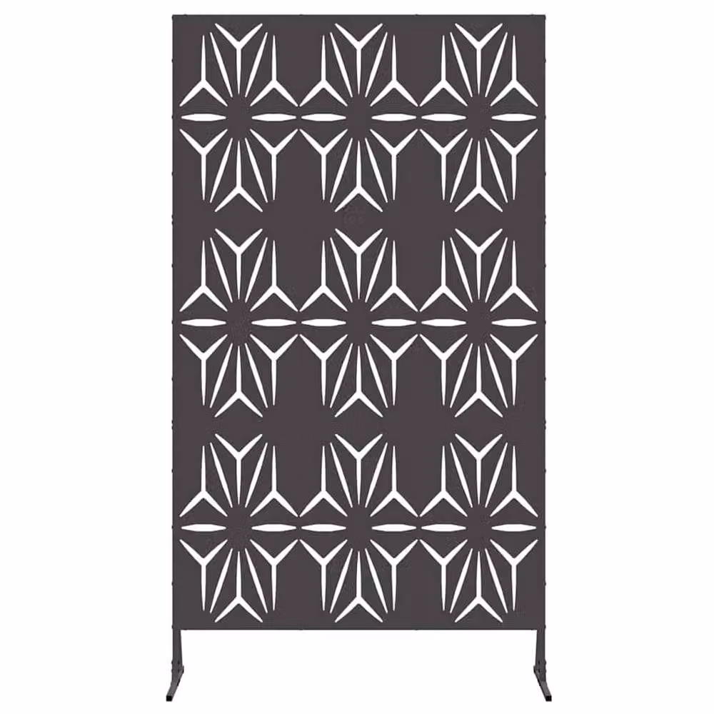 Berkfield Home Black Steel Privacy Screen, W: 100 cm, D: 50 cm, H: 180 cm – 4