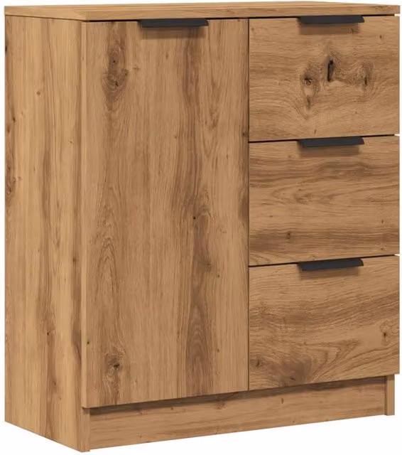 Berkfield Home Artisan Oak Sideboard in Brown, W/D/H: 60 x 30 x 70 cm