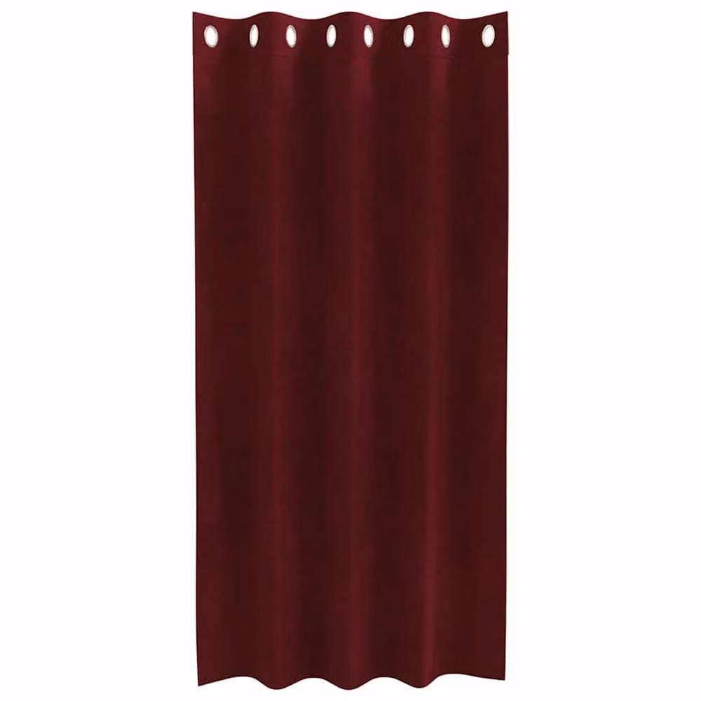Berkfield Home Modern Blackout Velvet Curtains with Eyelets, 2 Pack, Red – 4