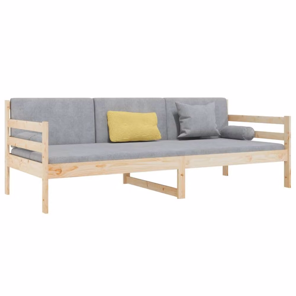 Berkfield Home Rustic Solid Wood Pine Day Bed, Brown, W: 80 cm, L: 200 cm – 2