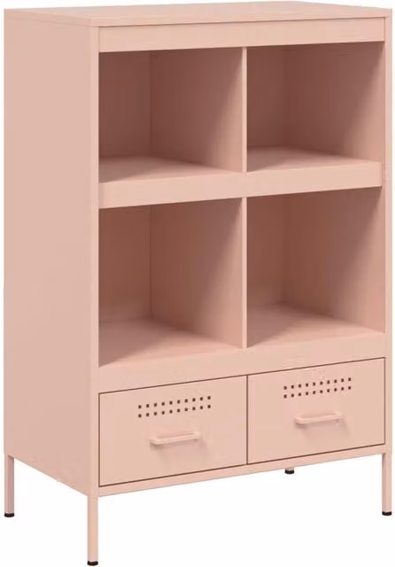 Berkfield Home Pink Metal Highboard, W/D/H: 68 x 39 x 101.5 cm