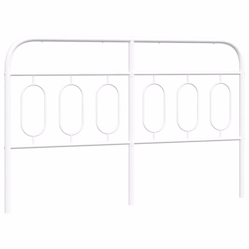 Berkfield Home Classic Metal Headboard in White, 150 cm – 2