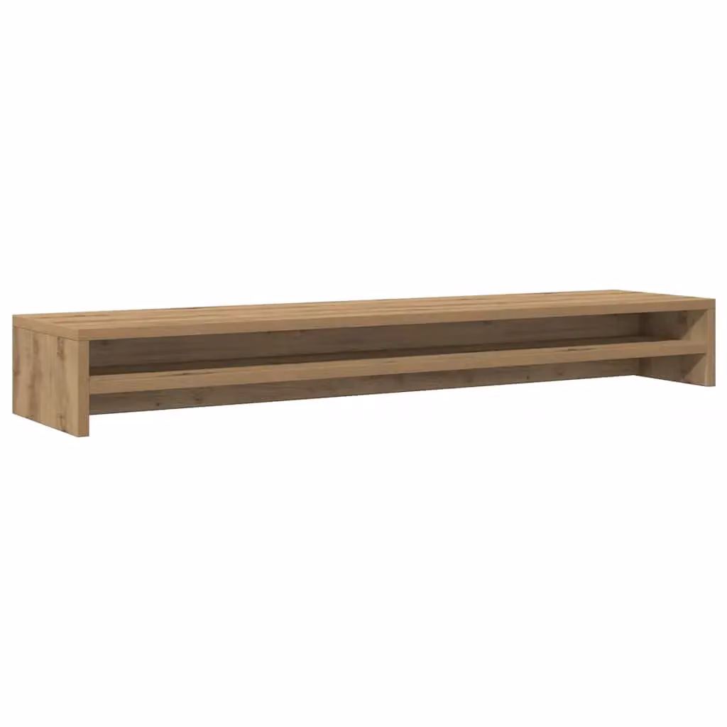 Berkfield Home Artisan Oak Monitor Stand in Brown, W/D/H: 100 x 24 x 13 cm – 2