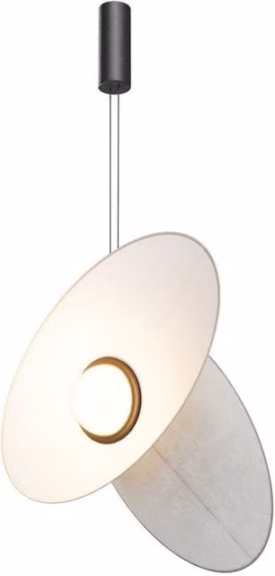 Netlighting Evolution Modern LED Pendant Ceiling Light with White Shade and Black Finish, 500lm, 3000K Warm White