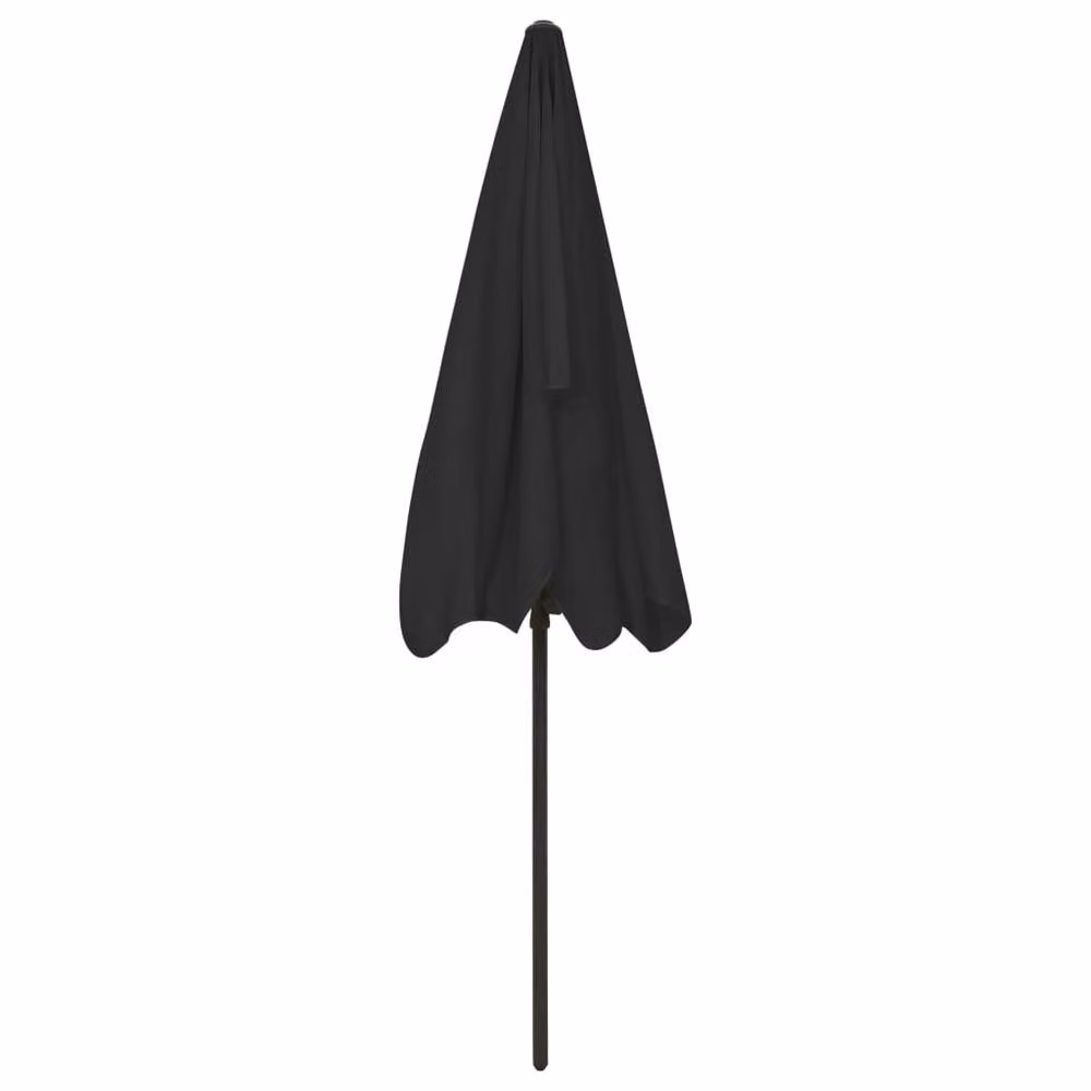 Berkfield Home Sturdy Polyester Beach Umbrella, Black, W: 125 cm, H: 180 cm – 2