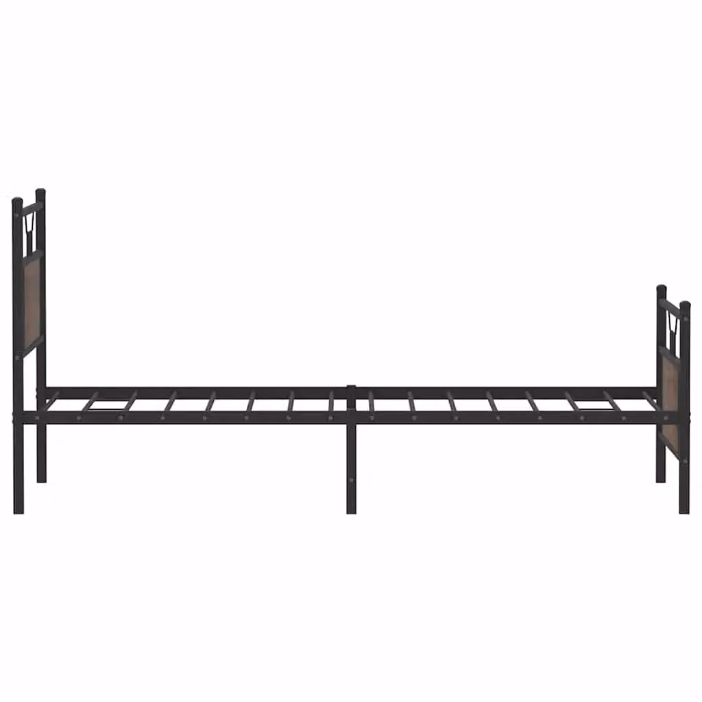 Berkfield Home Small Single Bed Frame in Brown Oak, W/D/H: 75 x 190 cm – 4